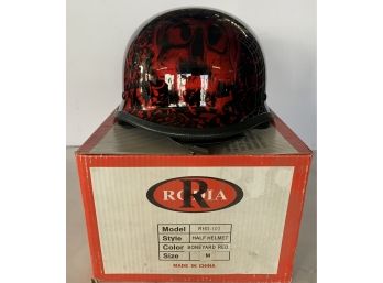 Rodia Medium Boneyard Red Half Helmet