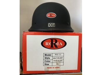 Rodia XL Flat Black Half Helmet