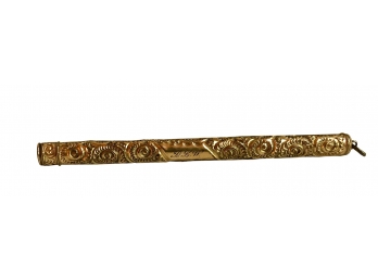 Victorian Gold Filled Engraved 'DLW' Pen Case