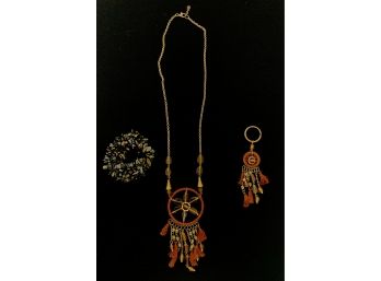 Necklace, Bracelet And Keychain Bundle