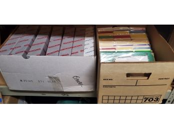 Large Box Of Paper & File Folders New In Package