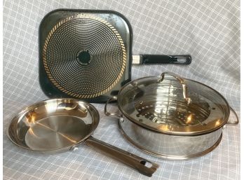 Lot Of Kitchen Pans Including Warever Pan