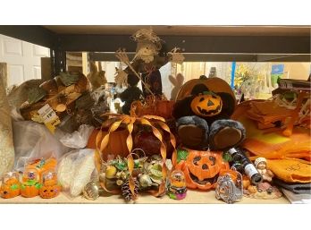 Huge Lot Of Halloween And Fall Decor Items
