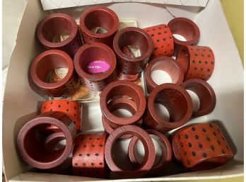 Lot Of Red And Black Polka Dot Napkin Holders