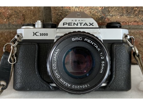 Asahi Pentax K1000 Camera With Case & Strap