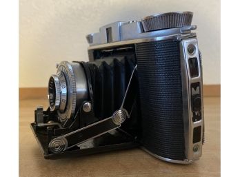 Ansco Speedex Folding Camera With Leather Case