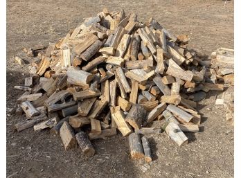 Large Pile Of Split Firewood