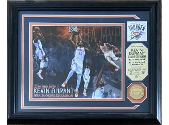 Kevin Durant 2014 NBA MVP Limited Edition Photograph With Medallion #34 In Frame