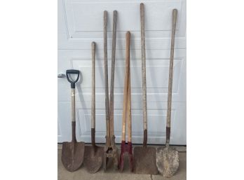 (6) Post Hole Diggers And Shovels