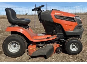 Husqvarna YTH22V42 Ride On Gas Powered  Lawn Mower With Keys And Owners Manual
