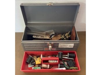 Small Metal Craftsman Toolbox With Assorted Tools