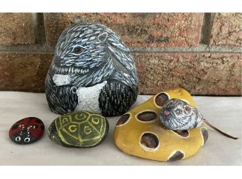 Cute Collection Of Hand Painted Rocks By Nancy Holt Jeschke