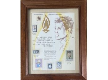 Stamp Tribute To John F. Kennedy In Frame