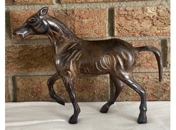 Small Cast Iron Horse Sculpture