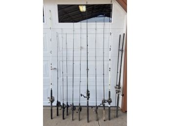 Large Collection Of Assorted Fishing Rods (as Is)