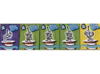 5 Cat In The Hat Silver Plated Ornaments With Boxes