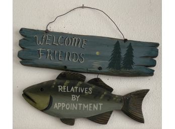'welcome Friends' Wooden Sign