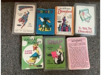 Lot Of Vintage Card Games Including Superman And Disneyland