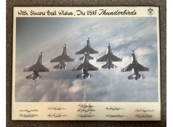 Signed Photograph Of The USAF Thunderbirds 1986