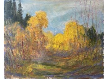 Dave Stirling Estes Park Autumn Oil Painting Unframed