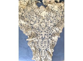 Late 19th Century Italian Lace Collar Made By Bertha Of Pointe Murano