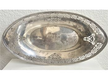 Reticulated Sterling Silver Antique Dish With Monogram