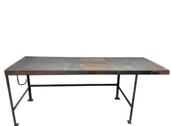 Solid Steel 92' Custom Made Work Table