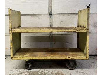 Yellow Metal Storage Cart 1 Of 2