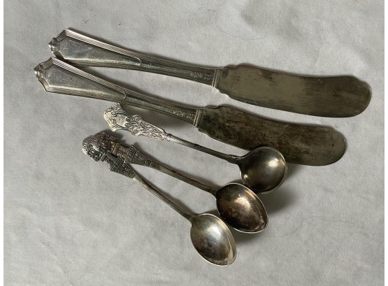 Collection Of 5 Sterling Serving Pieces