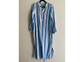 Soft Surroundings Long Caftan With Stripes