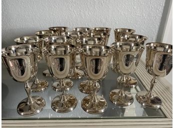 Wonderful Baker Ellis Silver Co. Collection Of 16 Sterling Silver Wine Goblets