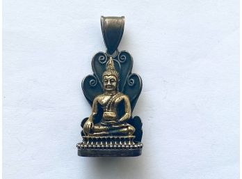 Large Sterling Silver Buddha Pendant