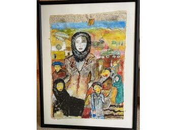 Telluride Artist Rob Schultheis Afghanistan Tribute Original Mixed Media Painting