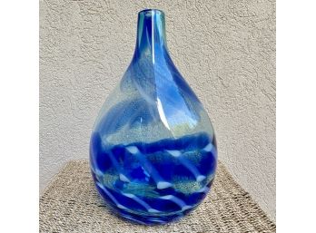 Evolution By Waterford Cobalt Blue Rush Vase 15.5'