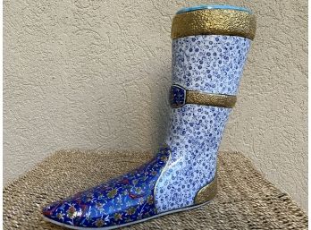Turkish Hand-Painted Decorative Ottoman Style Boot
