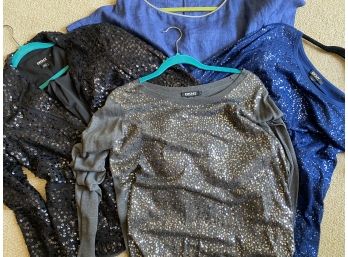 Collection Of Sequin Pieces And Linen Top