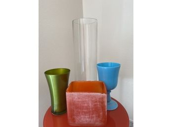 Collection Of 4 Colorful Vases