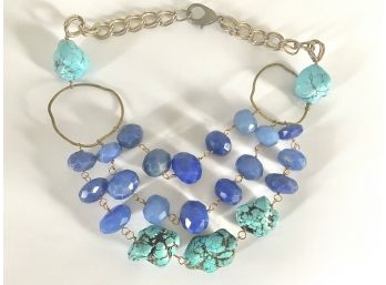 Awesome Turquoise Costume Statement Necklace
