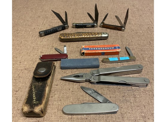 Lot Of 7 Pocket Knives And More