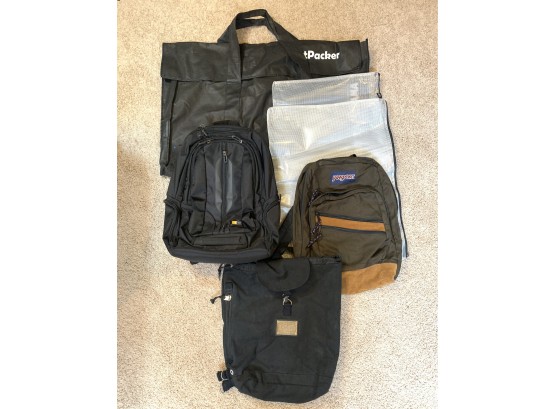 Assorted Lot Of Backpacks And Bags