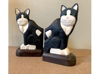 Cat Bookends By James Haddan