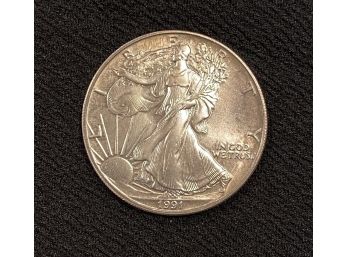 1 Oz. Fine Silver 1 Dollar Coin- 1991