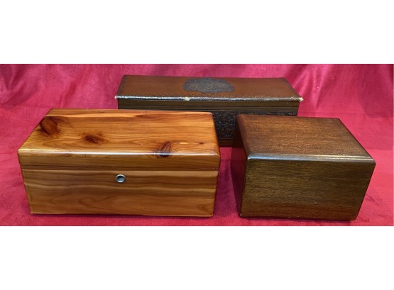 Lot Of Small Boxes Incl. Box By  Browning Furniture Co Lane Cedar Chests