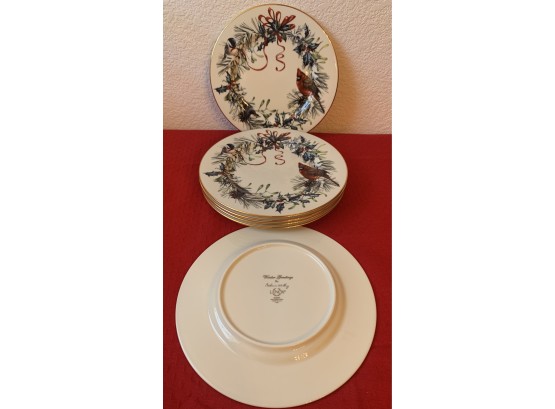 (6) Lenox Winter Greetings Dinner Plates