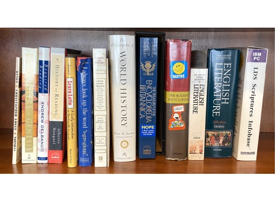 Lot Of Books Including A History Of Reading And English Literature Books