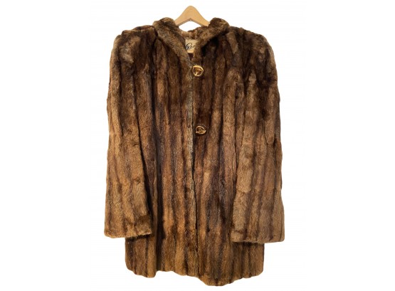 Ramsay's Antique Fur Coat With Silk Lining M-L