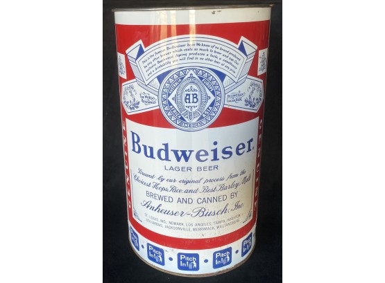 Large Vintage Metal Budweiser Can