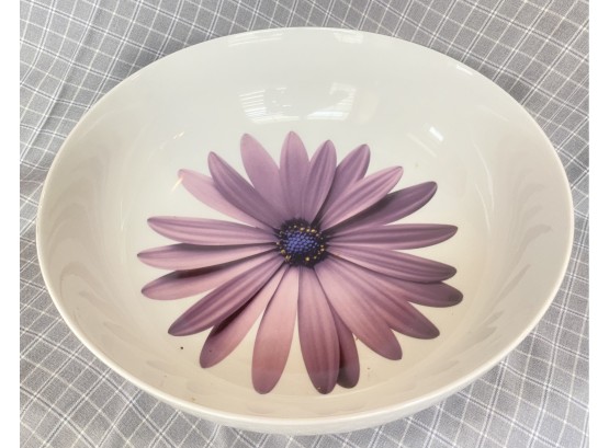 Very Large Isaac Mizrahi Beautiful Purple Flower Bowl