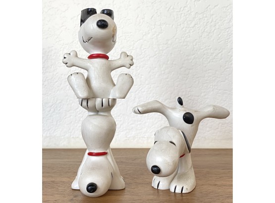 (3) Rubber 1966 Snoopy Figurines