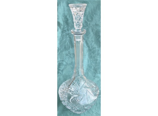Starburst Pattern Crystal Decanter With Stopper